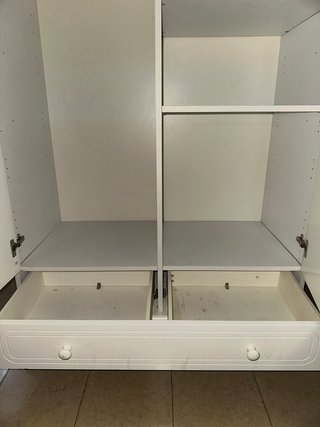 Armario blanco ropero 2 puertas + cajón y estantes