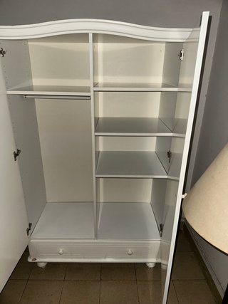Armario blanco ropero 2 puertas + cajón y estantes