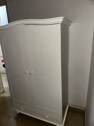 Armario blanco ropero 2 puertas + cajón y estantes