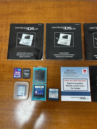 Lote Nintendo DS Lite Manuales Juegos Tarjetas SD
