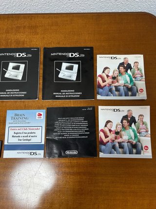 Lote Nintendo DS Lite Manuales Juegos Tarjetas SD