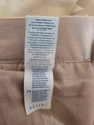 Pantalón chino EAC Bavina elástico beige