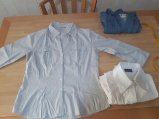 Set 3 Camicie: Jeans/ Righe/ Bianca