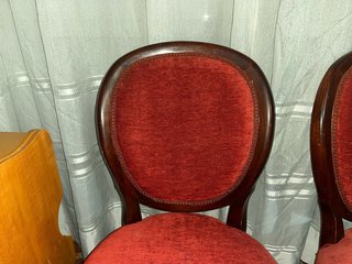 Lote 5 Sillas Vintage Rojas