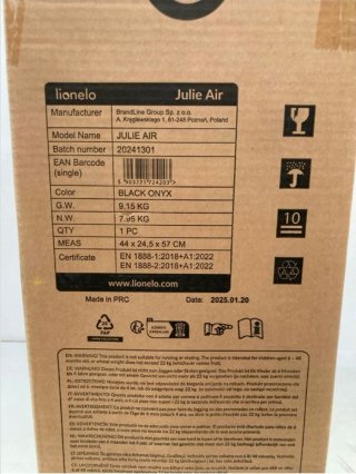 Lionelo Julie Air Carrito Bebé Ligero Plegable New