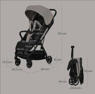Lionelo Julie Air Carrito Bebé Ligero Plegable New