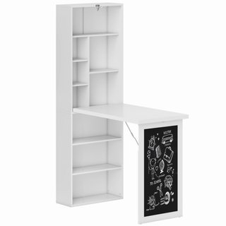 Escritorio Plegable Blanco con Pizarra