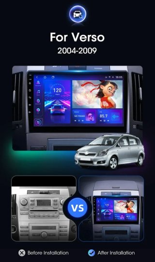 Pantalla Táctil Coche para Toyota Corolla Verso