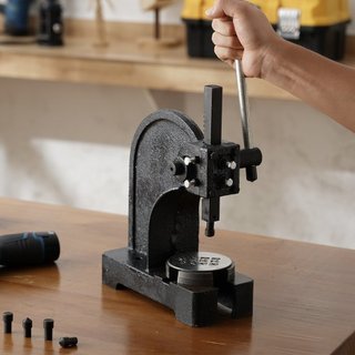 Prensa Arbor, Prensa Arbor Manual de 0.5 Toneladas, Altura Máxima de 4.6", Prensa Arbor Manual de Hierro Fundido de Alta Resistencia para Escritorio, Prensa Manual de Precisión para Estampado, Dob...