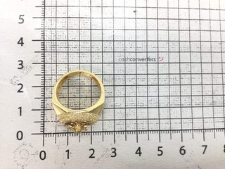 sello oro 18k con circonita