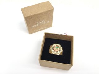 sello oro 18k con circonita