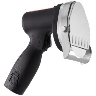 Cuchillo de Shawarma Eléctrico, Cuchillo Turco Profesional Inalámbrico de 80W, Cortador de Gyro de Acero Inoxidable Comercial, Cortador de Carne Doner Kebab con 2 Cuchillas, Φ4"/100mm, Grosor Ajus...