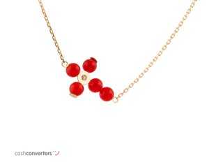 collar oro 18k con piedra 22cm