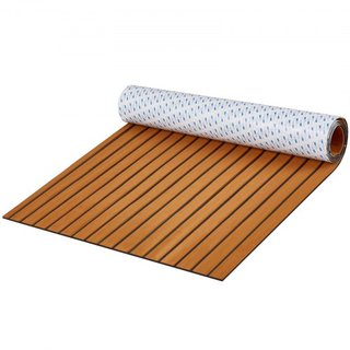 Suelo para Barcos, Cubierta de Espuma EVA 240 x 89.9 cm, Suelo Autoadhesivo Antideslizante, Alfombra Marina de 2.2 m² para Barcos, Yates, Pontones, Cubierta de Kayak