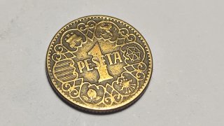 Moneda 1 Pta 1944 FRANCO,  ESTADO ESPAÑOL