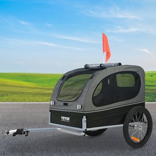 Remolque para Perros, Soporta hasta 88 lbs, Carrito para Mascotas, Transportador de Bicicleta, Marco Plegable Fácil con Ruedas de Liberación Rápida, Acoplador Universal para Bicicleta, Reflectores...
