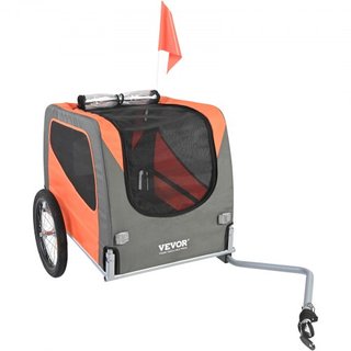 Remolque para Perros, Soporta hasta 30 kg, Carrito para Mascotas, Transportador de Bicicleta, Marco Plegable Fácil con Ruedas de Liberación Rápida, Acoplador Universal para Bicicleta, Reflectores,...