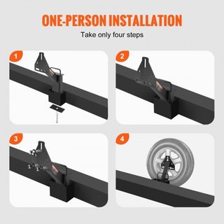 Soporte para Neumático de Repuesto, Montaje de Neumático de Repuesto para Remolque, Capacidad de 160 lbs, Accesorios para Remolques Utilitarios que se Adaptan a la Mayoría de las Ruedas de 4, 5, 6...