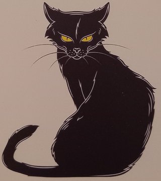 Poster Metal - "Warning Attack Cat"