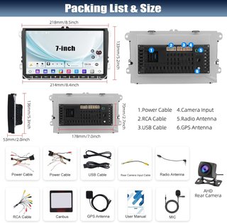 2G+64G Carplay Android 13 Radio WV / SEAT / SKODA
