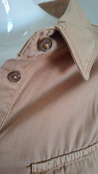 Vestido Camisero Sfera Talla L Beige Lyocell