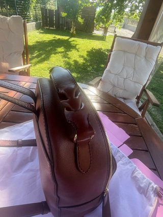 Zaino The Bridge nuovo in pelle marrone