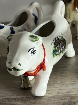 Lotto 6 Lattiere Mucca Vintage Porcellana