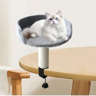Letto per gatti da scrivania grigio