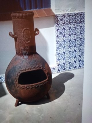 Brasero de hierro fundido vintage