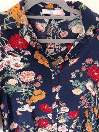 Camisola lm floral azul talla S