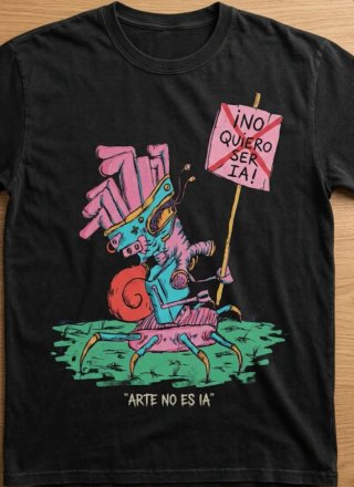 Camiseta Arte no es IA Talla Única