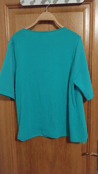 Blusa verde manga corta T40/42
