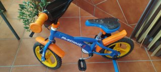 Bicicleta infantil RACING azul y naranja