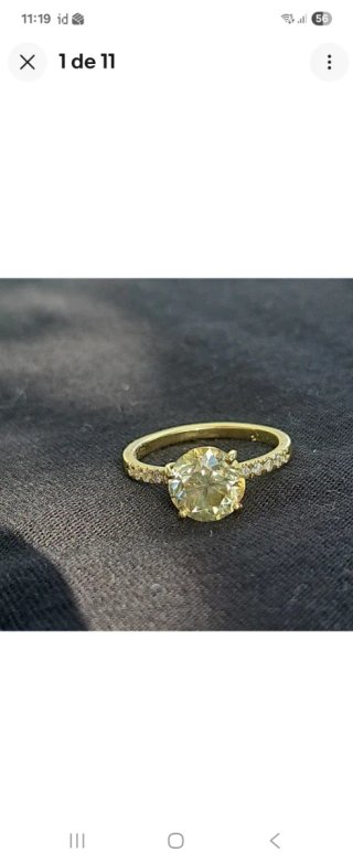 Impresionante anillo con diamante natural 3ct