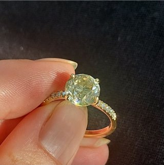 Impresionante anillo con diamante natural 3ct