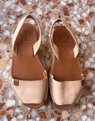 Alpargatas Piel Popa Beige Talla 37