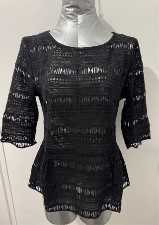 Blusa Pinko nera manica 3/4