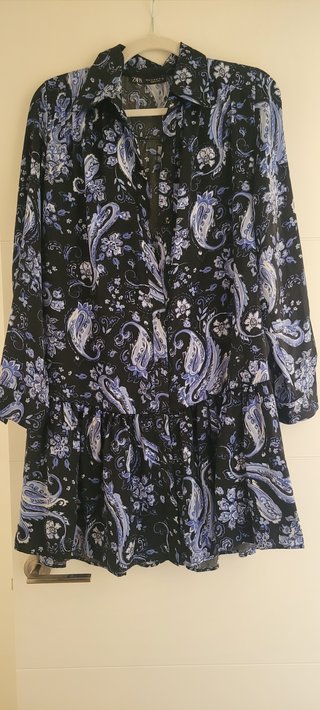 Vestido Zara Mini Estampado XS