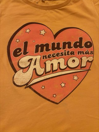 Camiseta Aire Retro Talla XS Corazón El Mundo