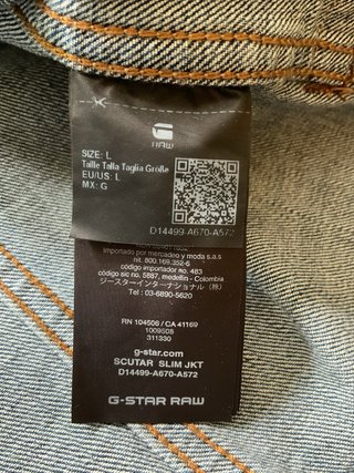 Chaqueta vaquera hombre de G-Star Raw (L)