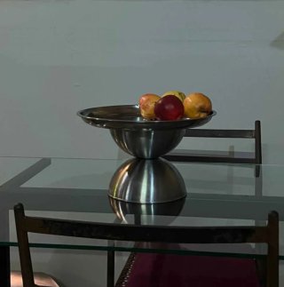 Portafrutta Nembula Design Vetro e Metallo