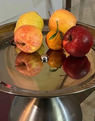 Portafrutta Nembula Design Vetro e Metallo