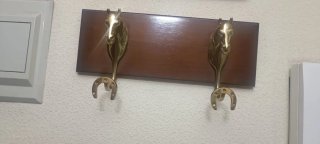 Perchero Madera y Metal Cabeza Caballo
