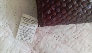 Pochette in paglia beige e marrone