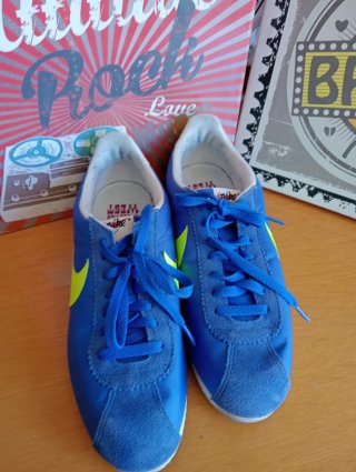 Zapatillas Nike Cortez Nylon AW Azul/Verde