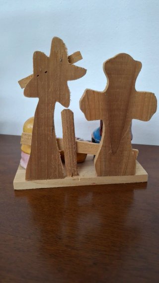 Presepe Ceramica e Legno