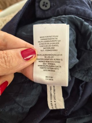 Pantaloni Lauren Ralph Lauren Donna Blu Taglia XS