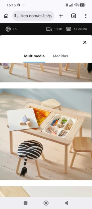 Mesa infantil Ikea con 2 taburetes
