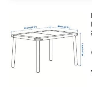 Mesa infantil Ikea con 2 taburetes