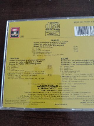 CD Música Clásica: Franck, Fauré, Debussy